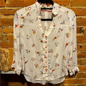Anthropologie Equestrian Button-Down
